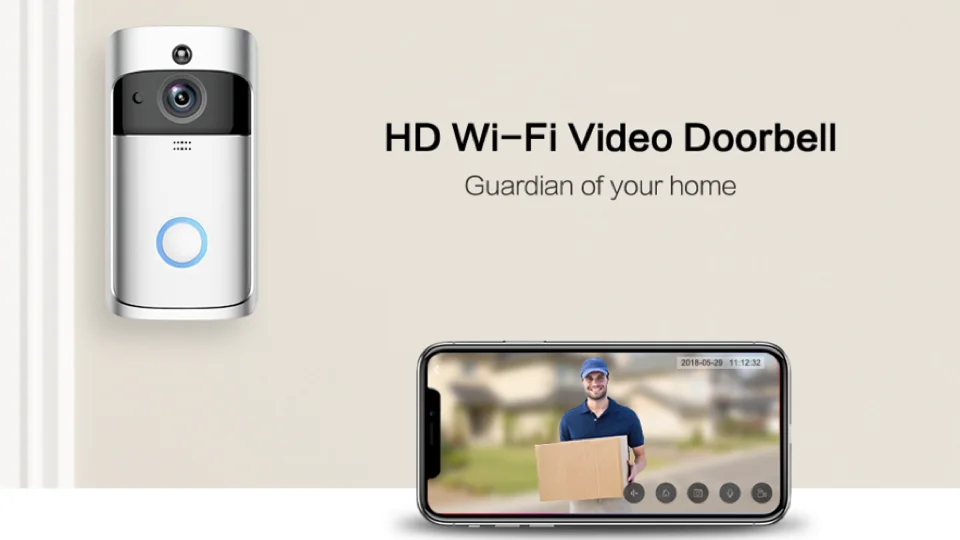 2019  New arrivals Wireless Video Doorbell Smart Security DoorBell Camera Low power consumption HD 720P Video Quality doorbell