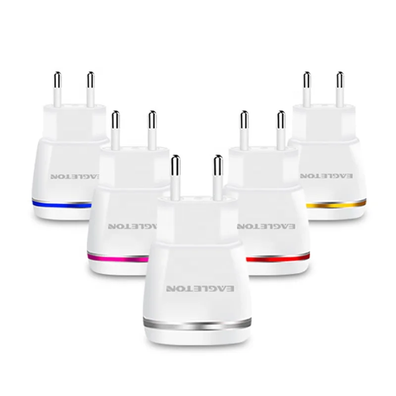 AC plug AC power adapters 2 port 5V 2.1a dual usb portable home travel wall