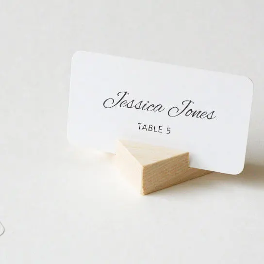 
Wooden Table Card Holder Wood Sign Block 