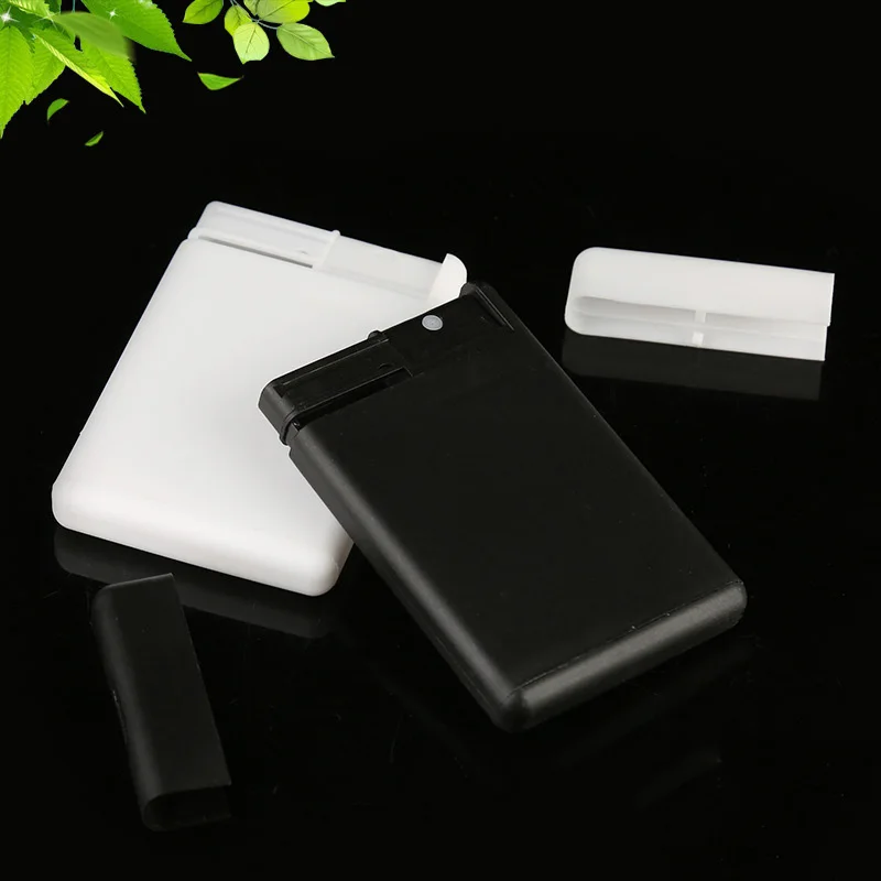
Factory price 20 ml black white PP plastic credit card perfume spray bottle 