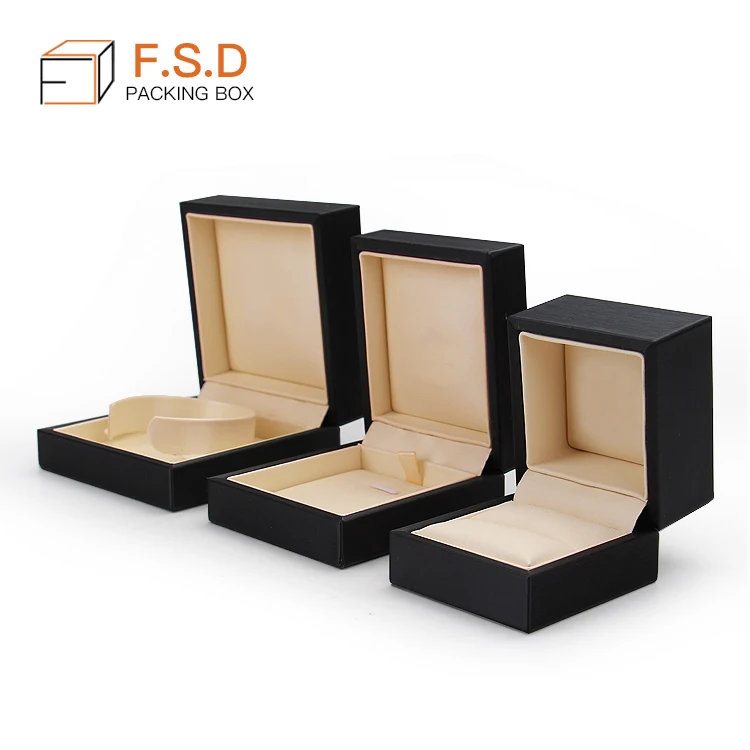 FSD Custom Logo Gift Packaging Box Pu leather Jewelry Box