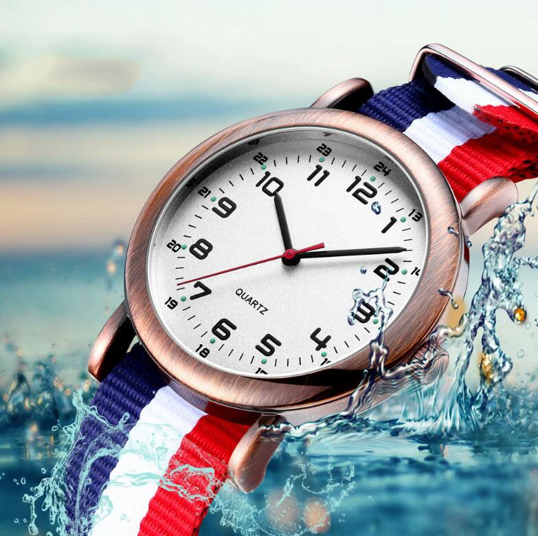 Factory direct sales Brand wholesale nylon strap watch DW style watch waterproof braid