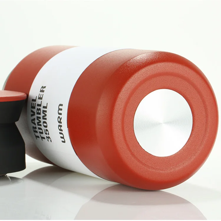 2022 Hot Selling 350ml Double Wall Stainless Steel Vacuum Thermos Travel Tumbler with Handle for Keeping Coffee Wine and Water