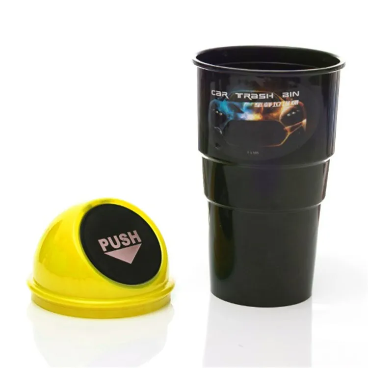 
mini car plastic trash bin with lid the garbage can for the car Plastic Garbage box for car 