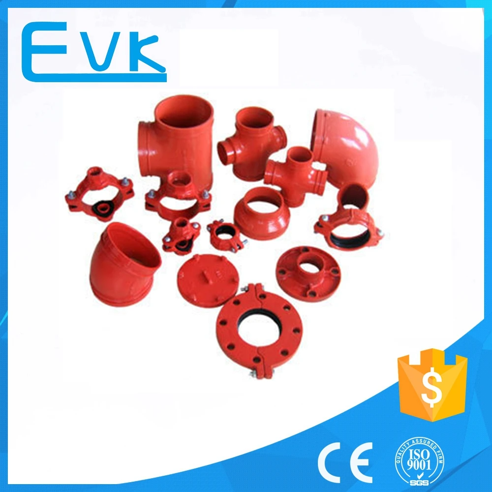 6 inch Grooved Rigid Pipe Clamps Ductile Iron Pipe Coupling