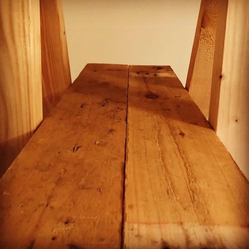 
Rustic A frame 4 Tier Ladder Shelf Bookcase, made from Reclaimed Pallet Wood for Space Saving 