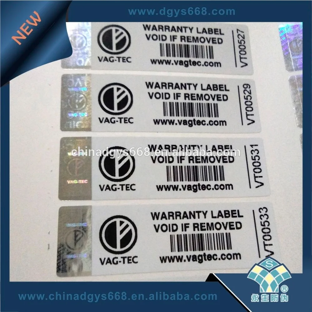 General security mark of barcode stickers cheap price Anti-counterfeiting stickers