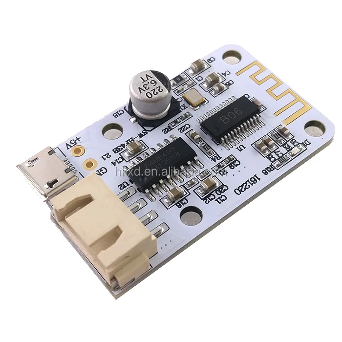 Module Micro USB DC 5V 2x3W Blue tooth Audio Receiver Digital Power Amplifier PCB Circuit Module White Board 3W+3W HF43B
