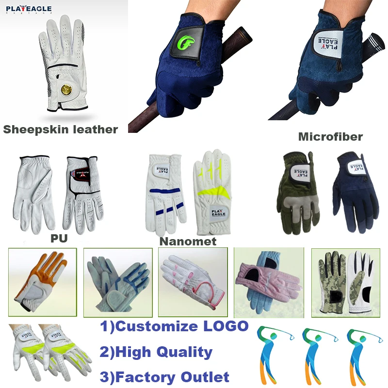 Manufacturer Washable Men Left Hand Golf Glove Customize Logo