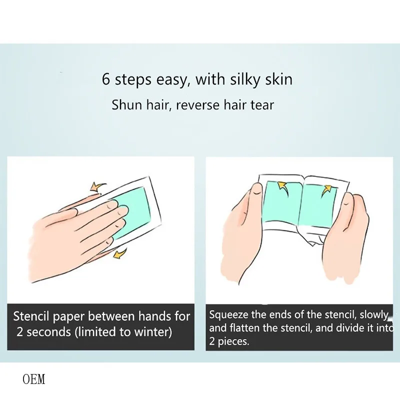 2021 top quality skin care non-woven fabric hair removal wax paper 150pcs disposable wax strips