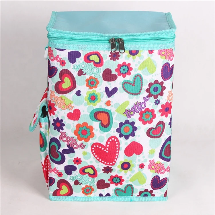 Heopono Custom Nice Full Printed Design BPA free Food Safe Aluminium Thermal Bag Polyester Insulated Large Cooler Backpack