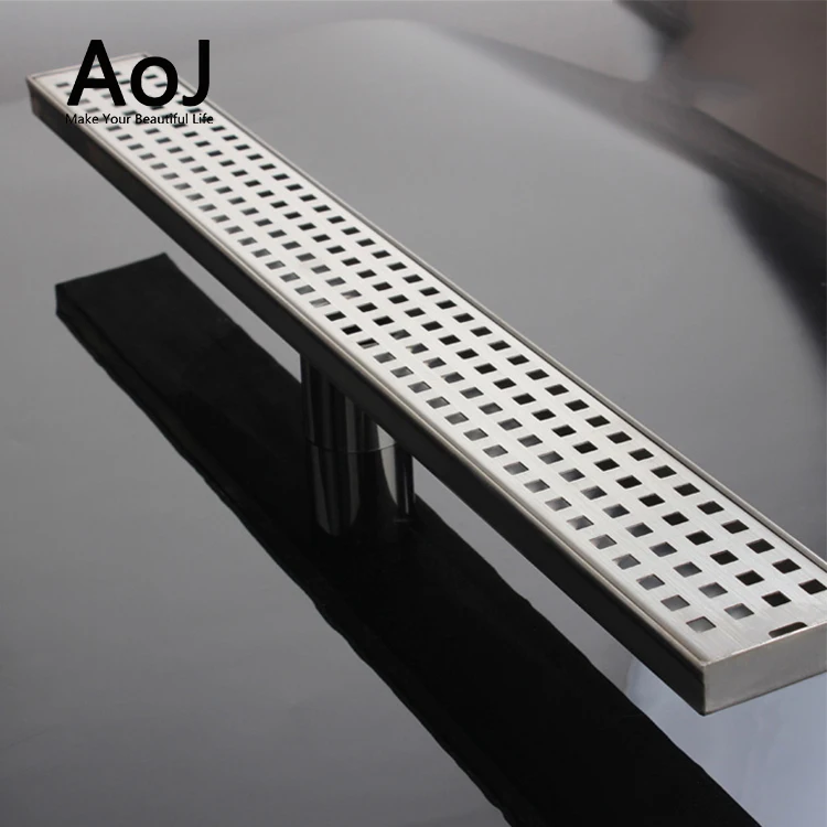 Bathroom fittings stainless steel linear floor drain