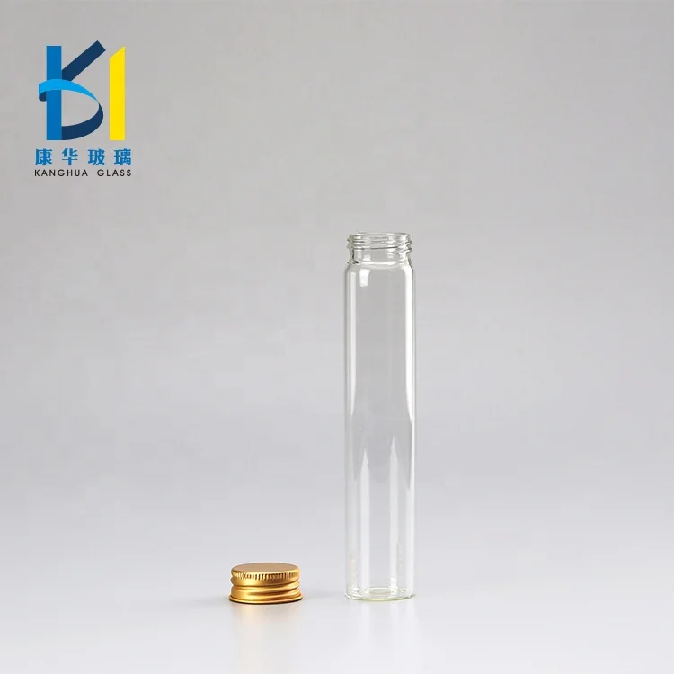 
High Quality Borosilicate Mini Test Tube Glass Bottle 40ml 50ml Tube Glass Bottle With Screw Lid 80ml 100ml 