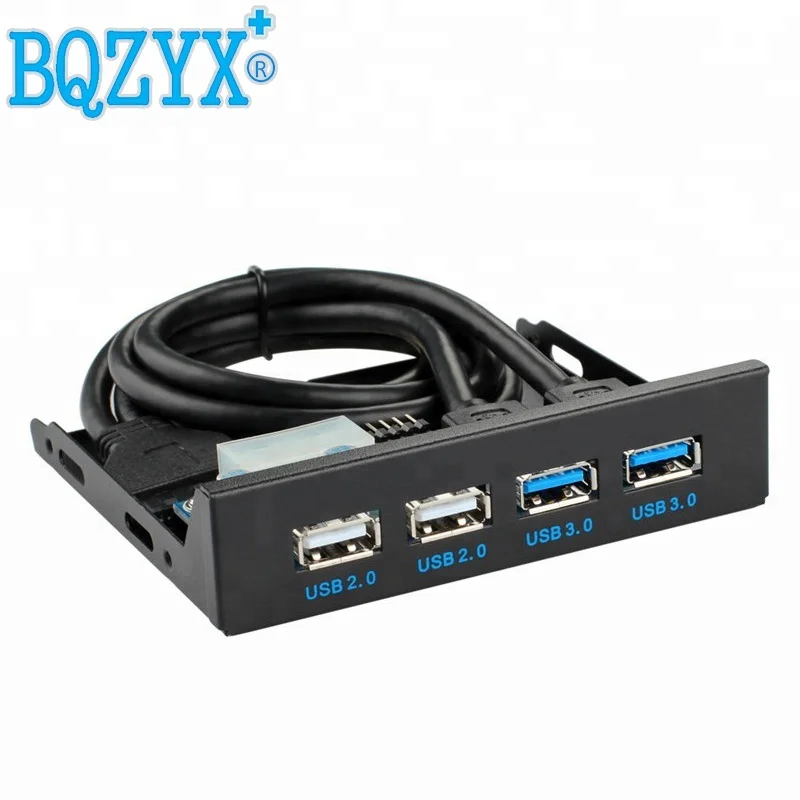 USB3.0 передней панели 3,5 дюймов 20Pin к USB3.0 2 порта USB2.0 2-порт концентратора для PC флоппи-Бей алюминиевый