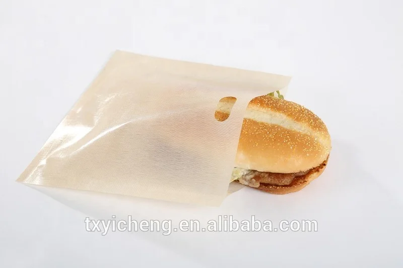 
non-stick PTFE coated glassfiber reusable toaster bags/sandwich cooking bags 