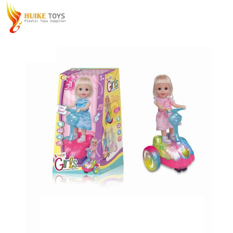 Fun B/O Doll with Sport Scooter Girl Toys Doll Toy