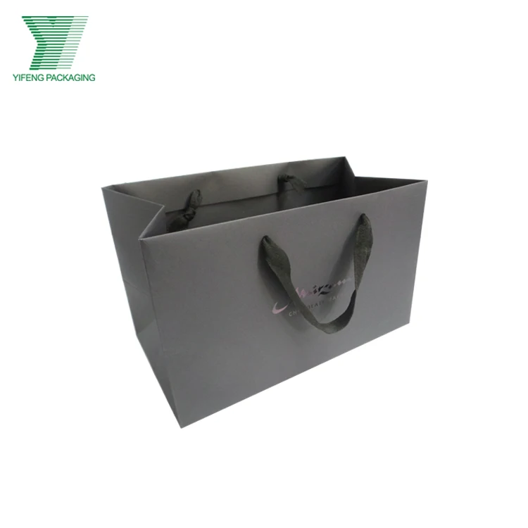 wholesale high end customized paper shopping bag with diecut handle