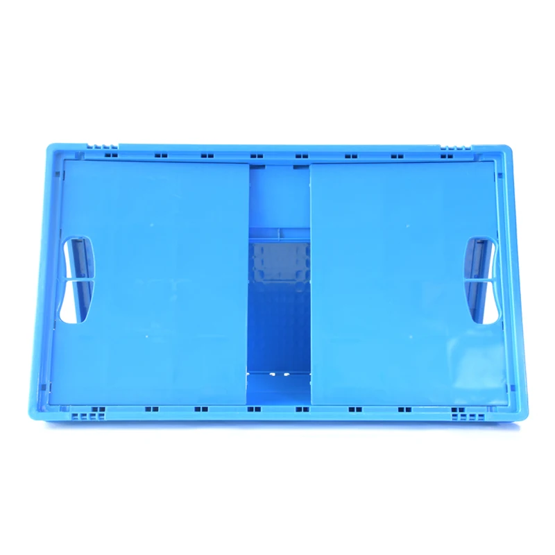 Solid stackable box Folded caja de plastico plegable Collapsible plastic crate