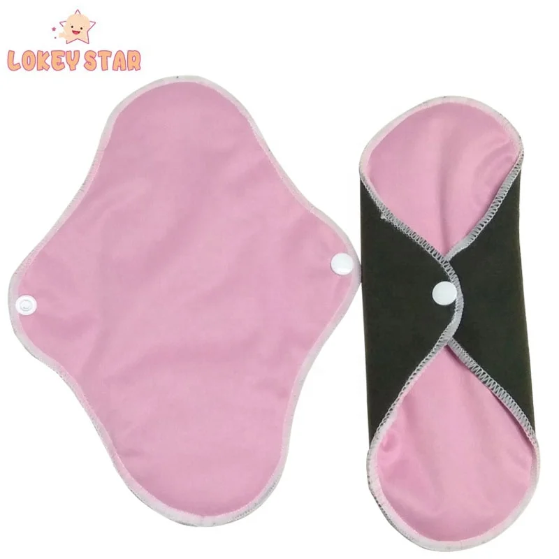 Pink Edge Sewing Menstrual Pads Washable Panty Liner Reusable Cloth Sanitary Pads