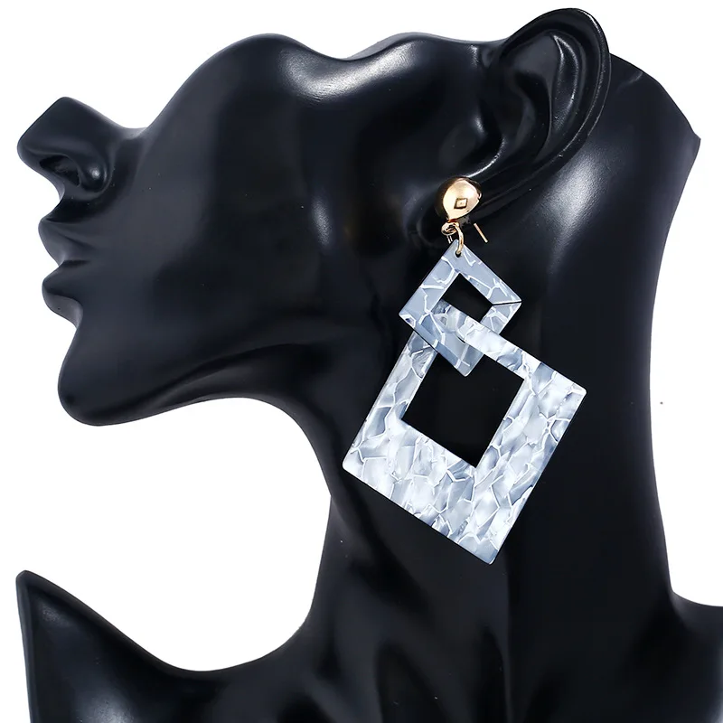 2021 оптовая продажа, Индивидуальные женские серьги из гавайской квадратной смолы, африканские ювелирные изделия