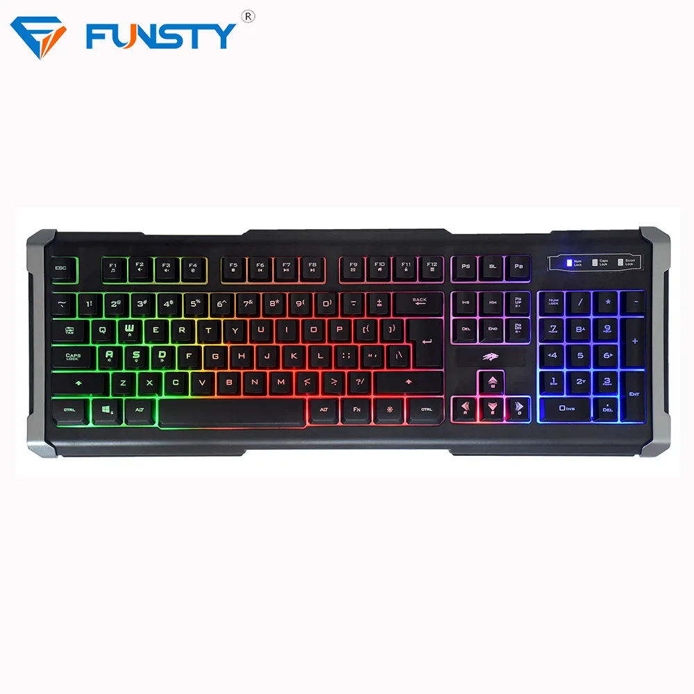 FUNSTY компьютер подсветка Игровые мыши наборы с клавишами