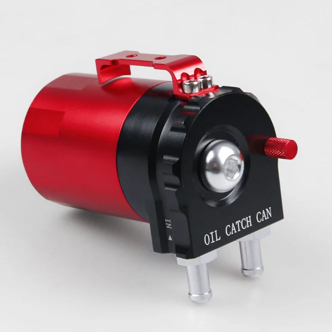 Universal Aluminium Alloy 300ml Ventilating Engine Oil Catch Reservoir Breather Tank Can 2-hole 3-hole With Filter
