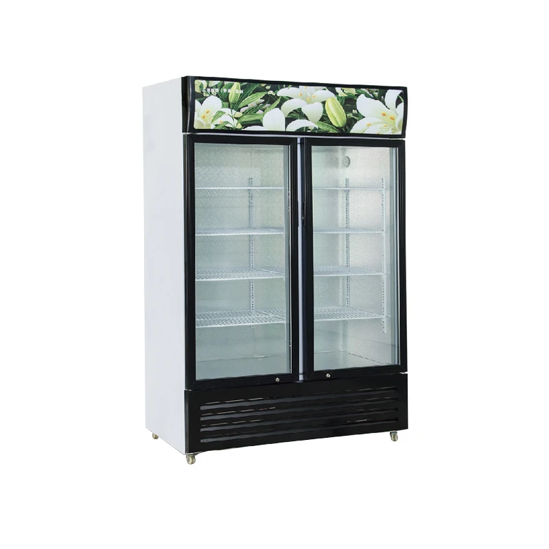 
Commercial glass 1-Door merchandiser upright Reach In Beverage Cooler display Refrigerator 