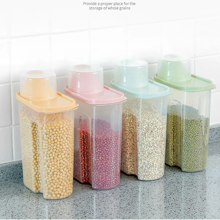 Amazon hot sale plastic moisture-proof sealed food and grain storage box Cereal Grain Bean Rice Storage Container Box