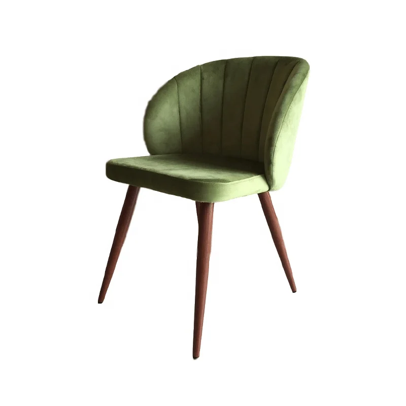 HOT sale dining room furniture modern upholstered  velvet dining chair with metal legs