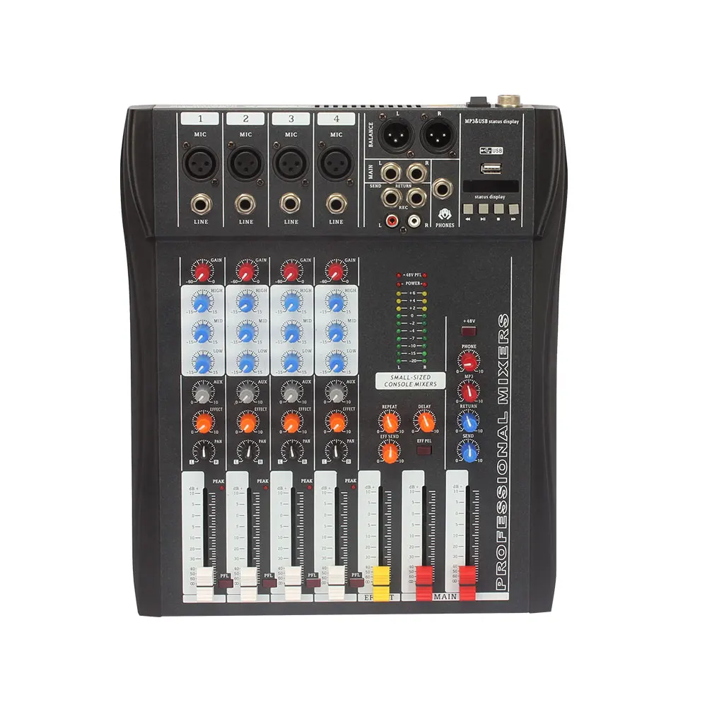 4 channel audio mixer usb interface audio mixer home music karaoke best sound mixer