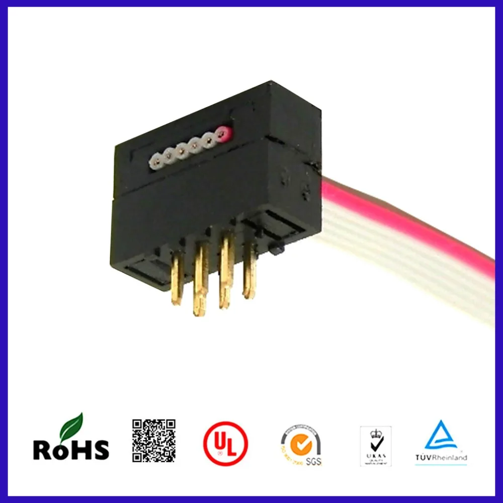 1,27 DIP разъем, 1,27 IDC разъем, 0,635 плоский кабель