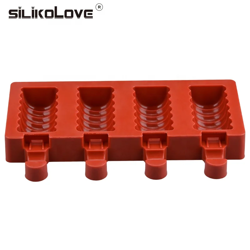 SILIKOLOVE Ice Cream Molds Ice Moulds Freezer Creamy Ice Bar Molds Juice Popsicle Homemade Food Grade Silicone Eco-friendly LFGB