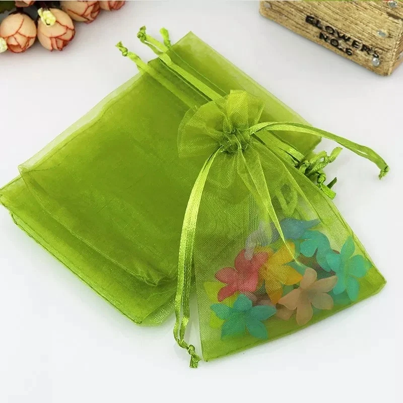 Биоразлагаемый ювелирный чайный пакетик из органзы на шнурке