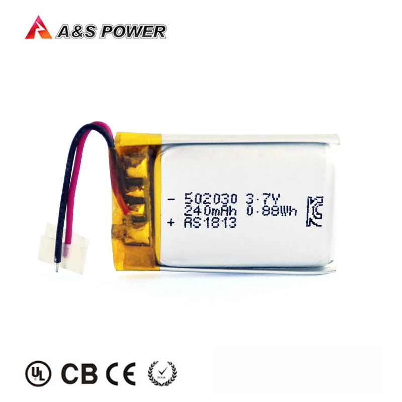 Цифровые продукты батареи 502030 3 7 в 240 мАч Втч литий-полимерная батарея с KC UL CB