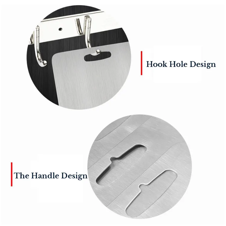 304 Stainless Steel Fruit Cheese Meat Vegetable Chopping Cutting Board for Kitchen