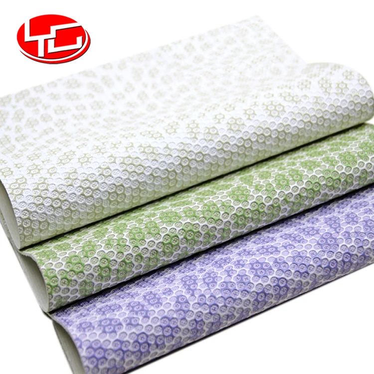 Online wholesale printing pattern glitter fabric leather shiny