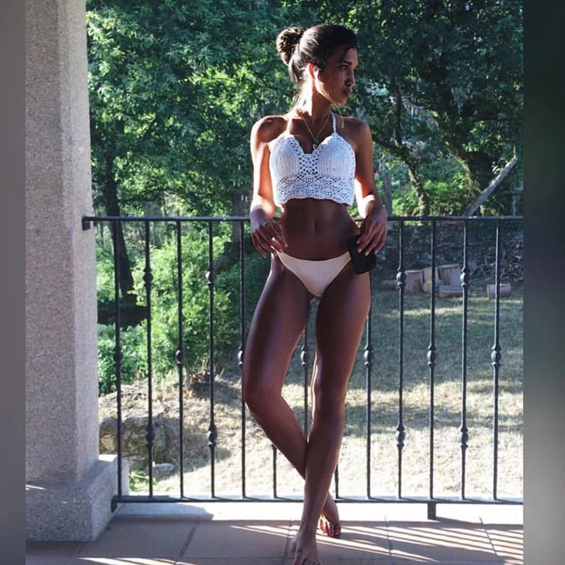 
Euramerican handmade crochet bikini chest wrap women sexy easy matching hot spring women tankini swimwear & beachwear 