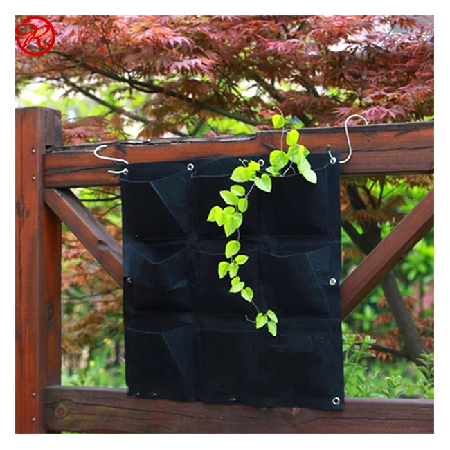 indoor outdoor 4 9 12 36 pockets felt wall planter bag wall hanging felt plant bag grow bag