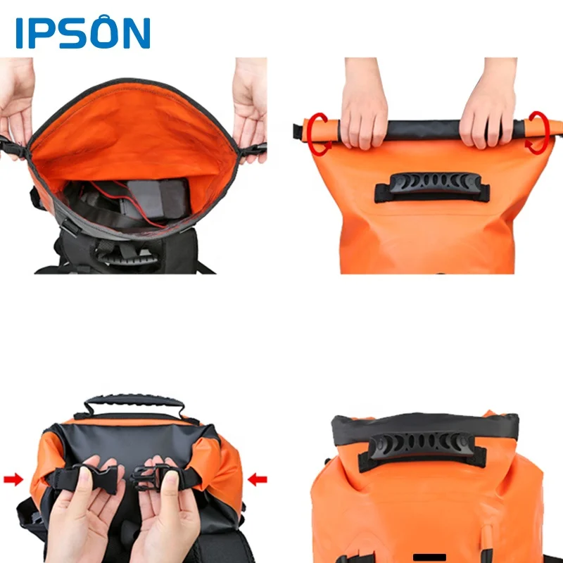 
Waterproof Roll Top Dry Bag Backpack Hiking Bag 