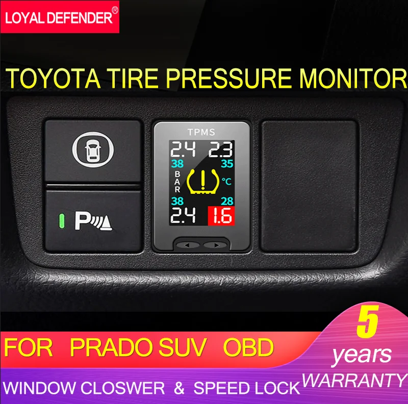 OBD TPMS Tire Pressure Monitoring System Real-time Intelligent for Prado/Venza/Carolla/Levin