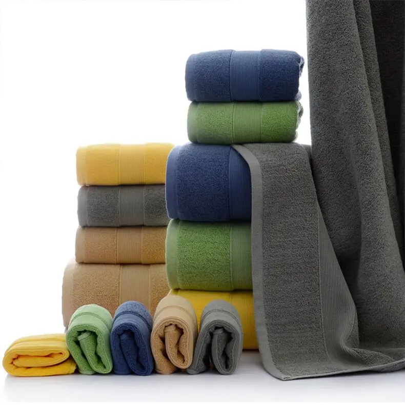 Luxury spot soft comfort star hotel home bathroom bath 100% cotton wool fabric bath towel set