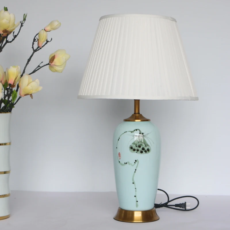 
Jingdezhen ceramic lighting for living room porcelain table lamp for home decoration and hotel bedroom bediside 