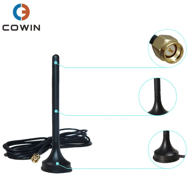 Omni Directional 4G LTE Car Antenna GSM 3G LTE 4G Whip Antenna With Magnetic Base