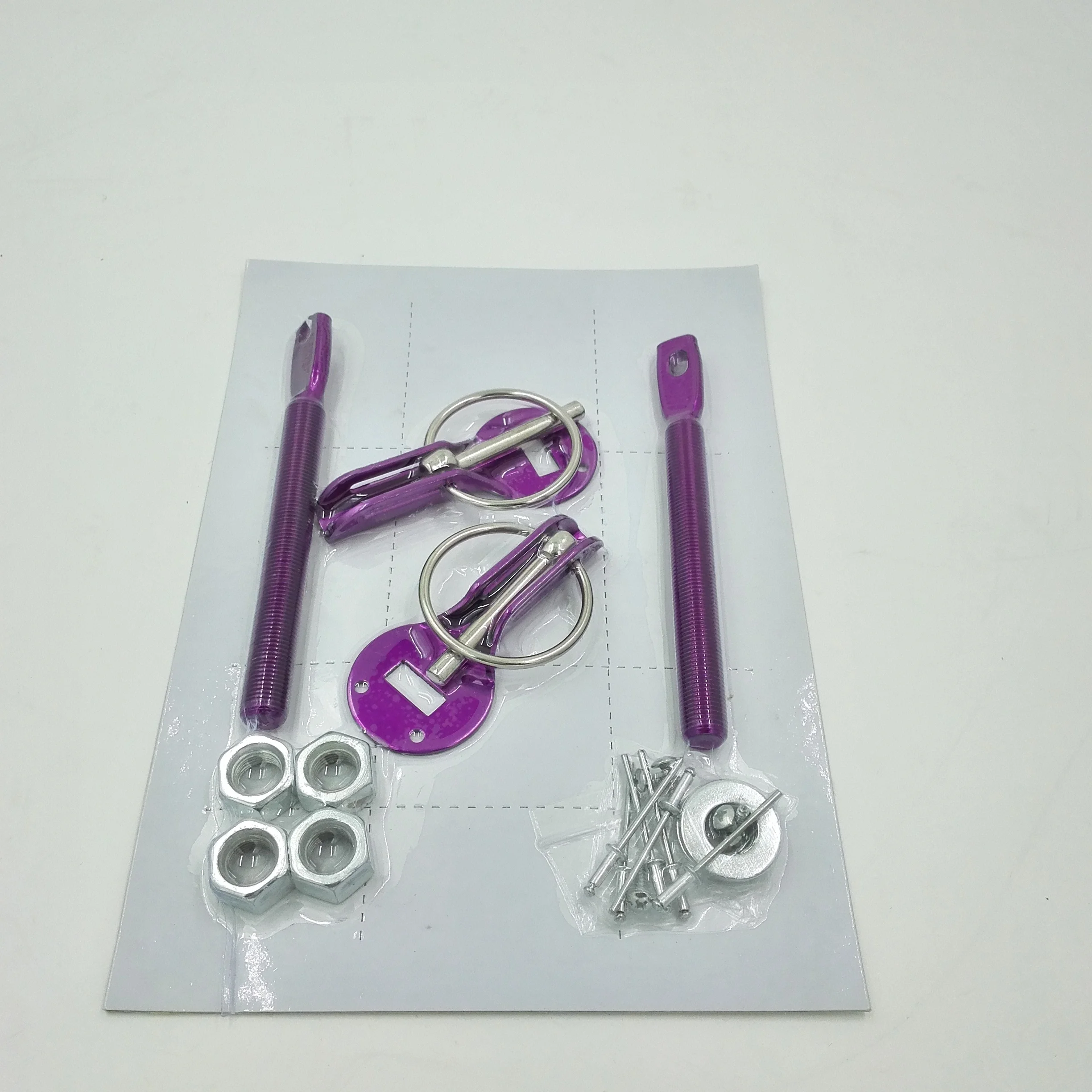 Racing Aluminum Bonnet Hood Pin Lock Kit Down Hood Locks Pins
