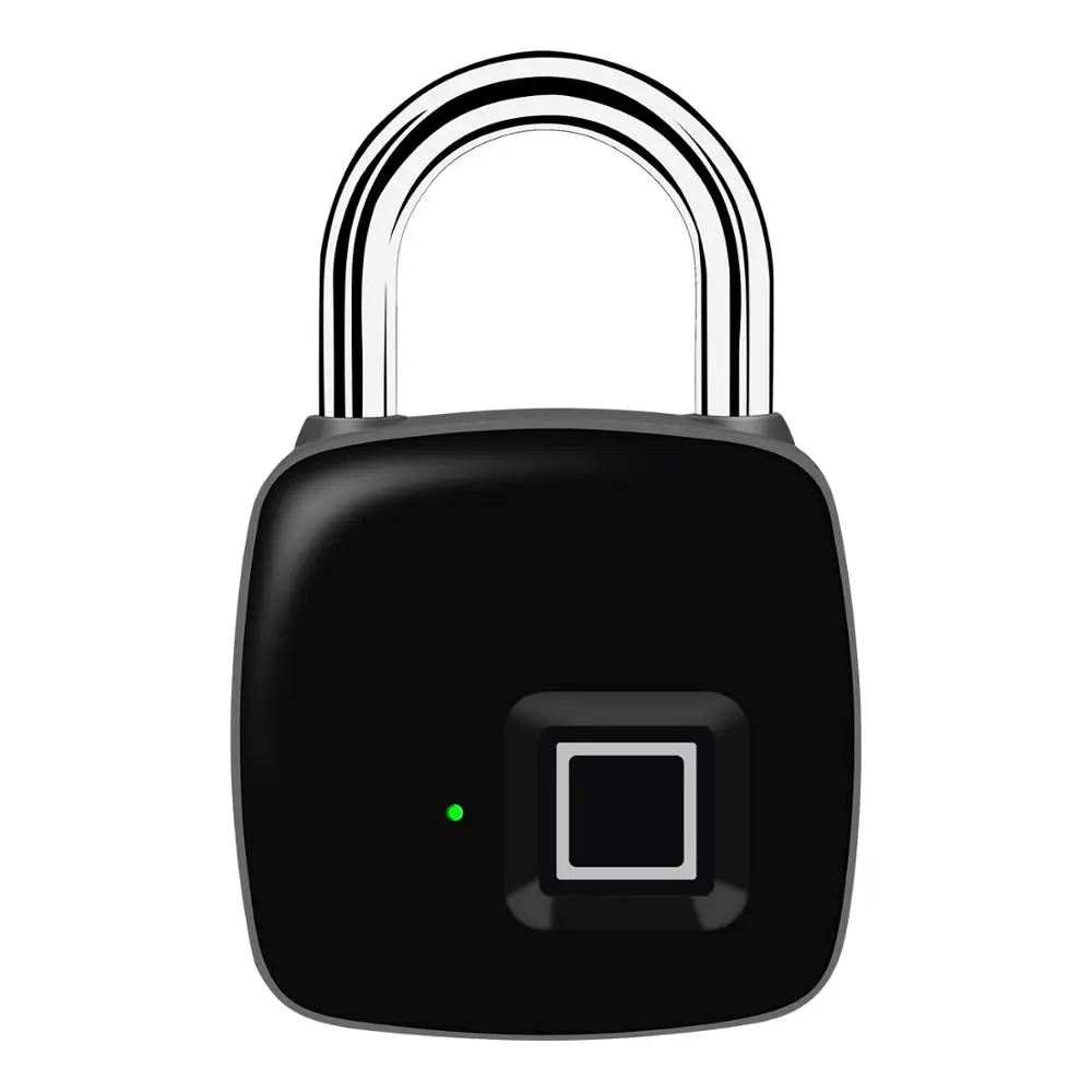 
Hot selling Tuya APP unlock fingerprint padlock waterproof USB charging OEM for file cabinet and luggage etc 