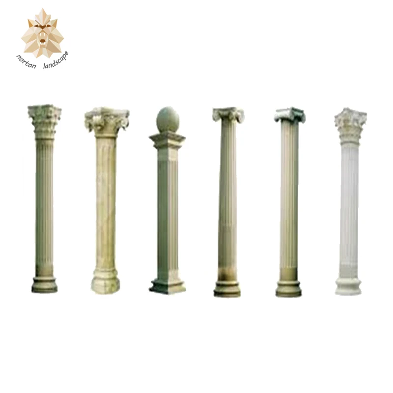 White Roman Doric Order Marble Columns NTMF-C003LI