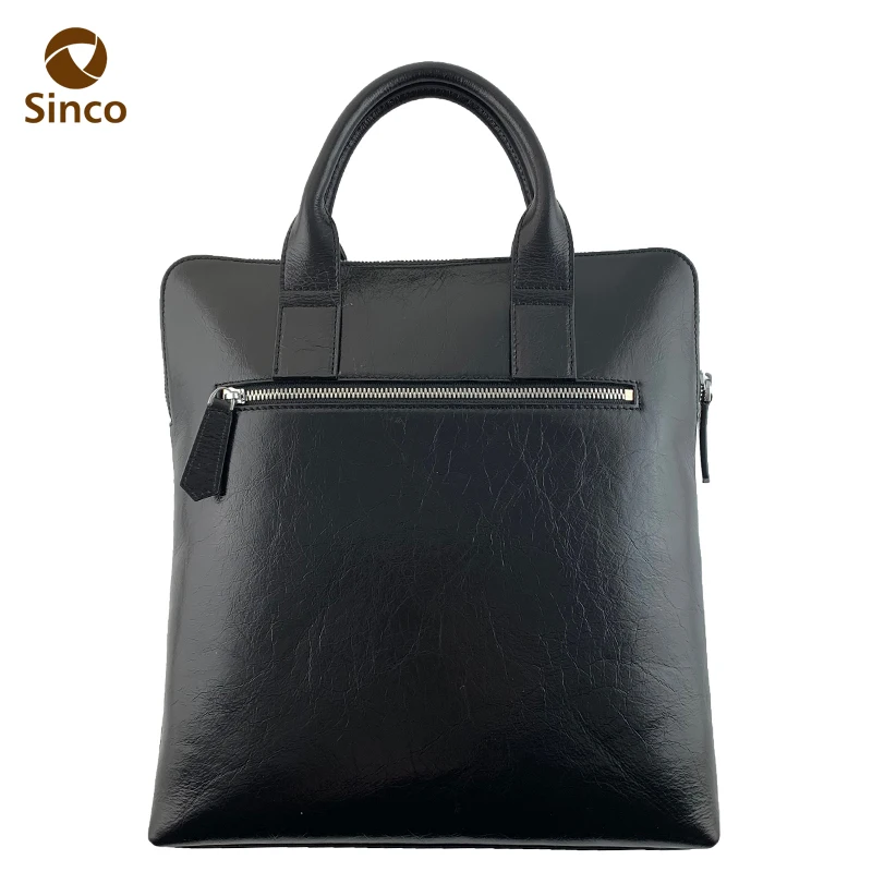 OEM&ODM manufacturer YKK metal zipper vintage laptop bag full grain leather briefcase