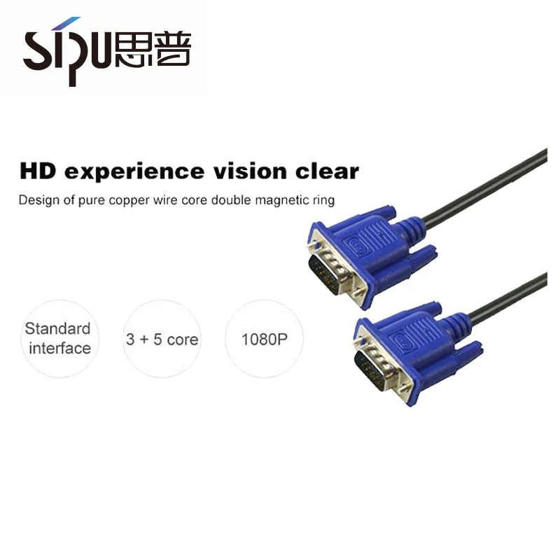 SIPU Оптовая монитора компьютера 3 + 5 VGA кабель высокоскоростной кабель цена ноутбука VGA