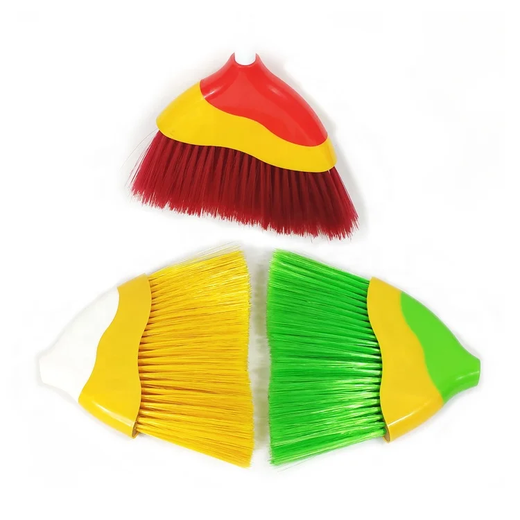 new design floor clean plastic broom premium factory broom in china with soft fiber escobas
