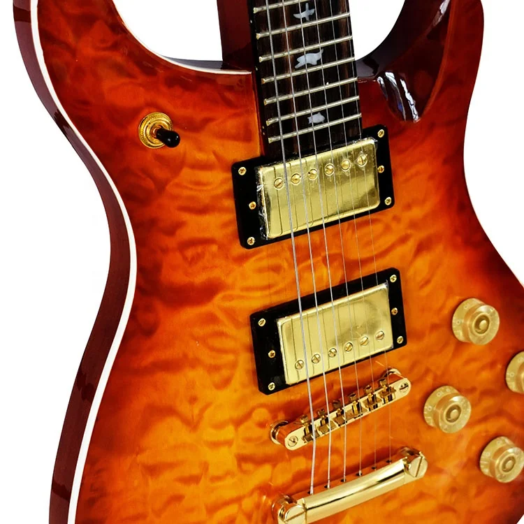 Китайский производитель заводская цена Кленовая Золотая винтажная электрическая гитара